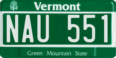 VT license plate NAU551