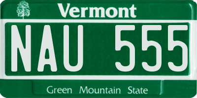 VT license plate NAU555