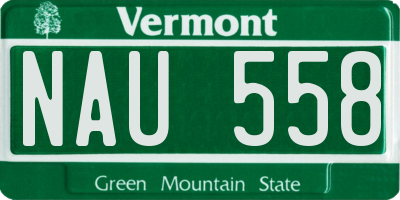 VT license plate NAU558