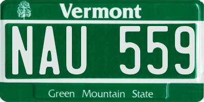 VT license plate NAU559