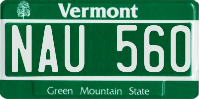 VT license plate NAU560