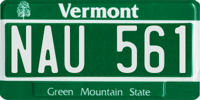 VT license plate NAU561