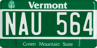 VT license plate NAU564