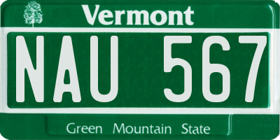 VT license plate NAU567