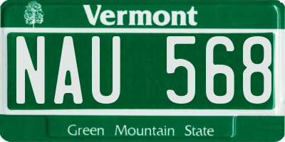VT license plate NAU568