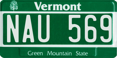 VT license plate NAU569