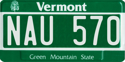 VT license plate NAU570