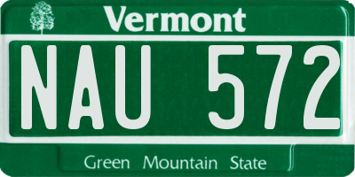 VT license plate NAU572