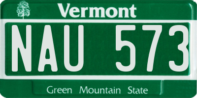 VT license plate NAU573
