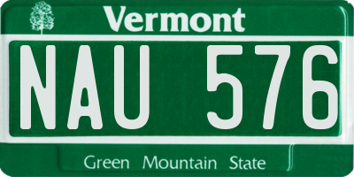 VT license plate NAU576