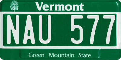 VT license plate NAU577