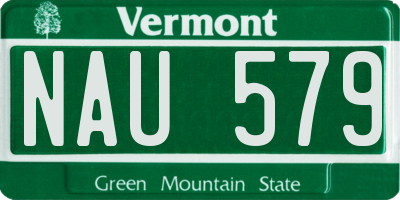 VT license plate NAU579