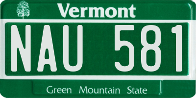 VT license plate NAU581