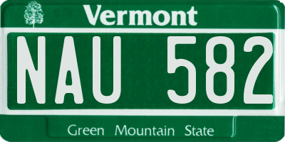 VT license plate NAU582