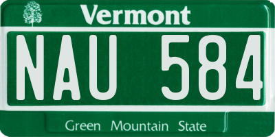 VT license plate NAU584
