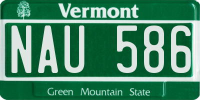 VT license plate NAU586