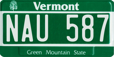 VT license plate NAU587