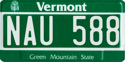 VT license plate NAU588