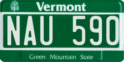 VT license plate NAU590