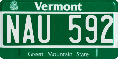 VT license plate NAU592