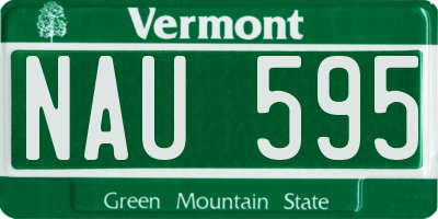 VT license plate NAU595