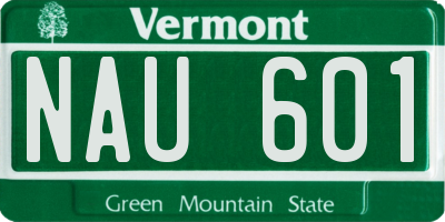 VT license plate NAU601