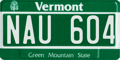 VT license plate NAU604