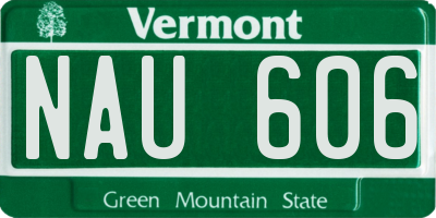 VT license plate NAU606