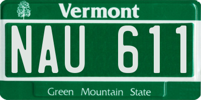 VT license plate NAU611