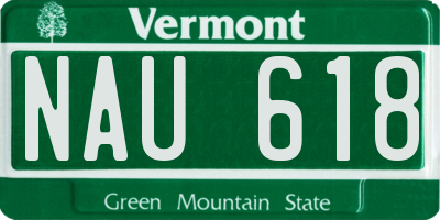 VT license plate NAU618