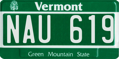 VT license plate NAU619