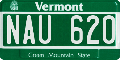 VT license plate NAU620
