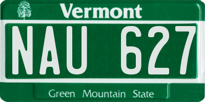 VT license plate NAU627