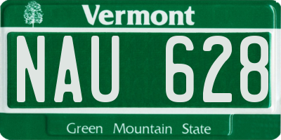 VT license plate NAU628