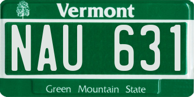 VT license plate NAU631