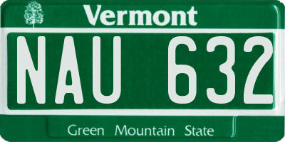 VT license plate NAU632