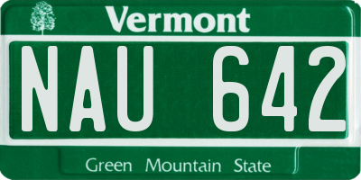 VT license plate NAU642