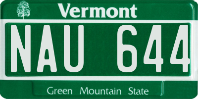 VT license plate NAU644