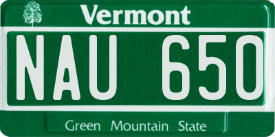 VT license plate NAU650