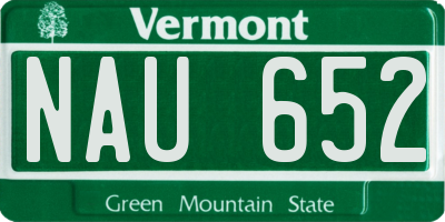 VT license plate NAU652