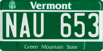 VT license plate NAU653