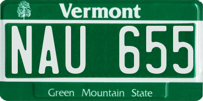 VT license plate NAU655