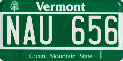 VT license plate NAU656