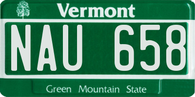 VT license plate NAU658