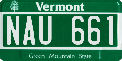 VT license plate NAU661
