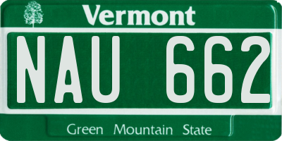 VT license plate NAU662