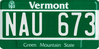 VT license plate NAU673