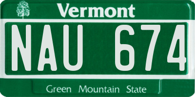 VT license plate NAU674