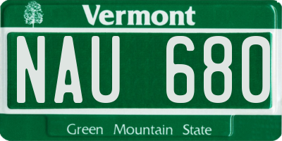 VT license plate NAU680