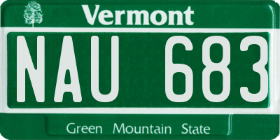 VT license plate NAU683